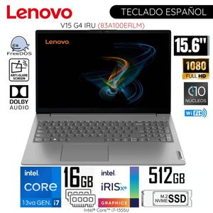Laptop Lenovo V15 G4 IRU Intel Core i7-1355U 16GB RAM 512GB SSD 15.6" FHD - 83A100ERLM