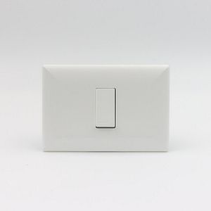 INTERRUPTOR CONMUTADOR DE 3 VIAS SIMPLE SINTHESI S17 PLACA BLANCA Y DADO BLANCO