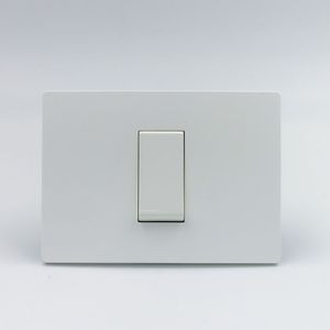 INTERRUPTOR SIMPLE S33 PLACA BLANCA MATE Y DADO SINTHESI S22 BLANCO
