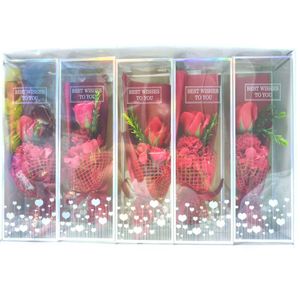 5 Ramos  de Rosas con petalos  de Jabon