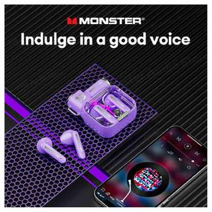 Audífonos Bluetooth Gamer Monster XKT15 Púrpura