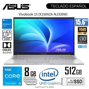 Laptop Asus Vivobook X1504ZA-NJ339W Intel Core i5-1235U 8GB RAM 512GB SSD 15.6" FHD Windows 11