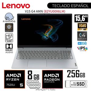 Laptop Lenovo V15 G4 AMN AMD Ryzen 5-7520U 8GB RAM 256GB SSD 156 FHD 82YU00X6LM