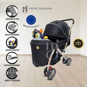 Coche Cuna Musical de Lujo Summer Day Negro