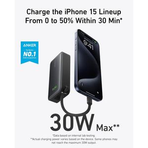 Anker A1259H11 Power Bank 10000mAh Carga Rápida 30W Pantalla Digital