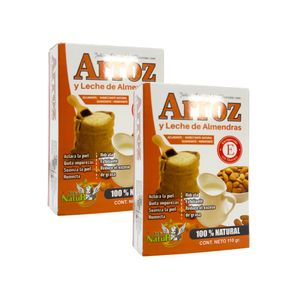 Jabón Artesanal de Glicerina con Arroz & Leche de Almendras 110gr 2Uni