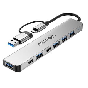 Hub 7 EN 1 entrada C y USB  ASTROM MH2371