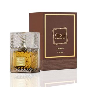 Lattafa Khamrah Qahwa, fragancia unisex duradera de vainilla y canela