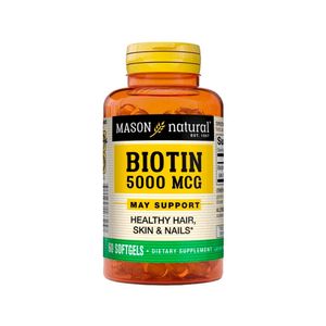 Vitamina Biotin 5000 Mcg X 60 Capsulas Mason