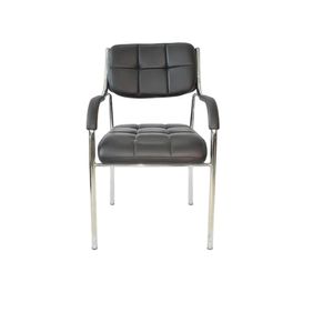 Silla de Oficina Clásica Rusell Cromada color Negro TU MESITA
