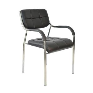 Silla de Oficina Ergonomica Indira Cromada color Negro TU MESITA