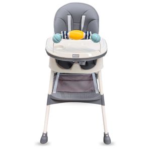 Silla de Comer Ebaby Plegable Doble bandeja LULU Gris