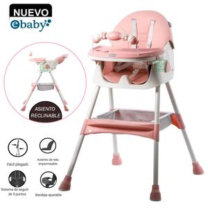Silla de Comer Ebaby Asiento Reclinable DALI Rosado