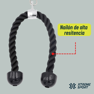 Cuerda de Triceps Soga Agarre de Polea