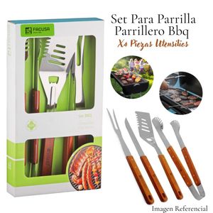 Set de Utensilios Facusa X 04PIEZAS BBQ