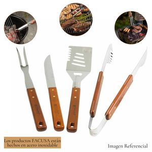 Set de Utensilios Facusa X 04PIEZAS BBQ
