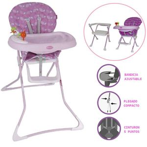 Silla de Comer Badala 2 en 1 Plegable Morado
