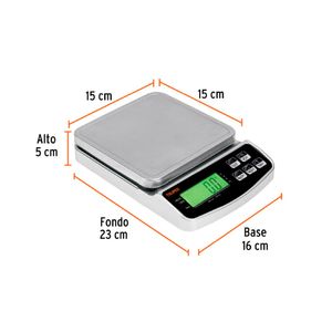 Balanza Electronica de Precision 3Kg Truper BASE-3 Recargable