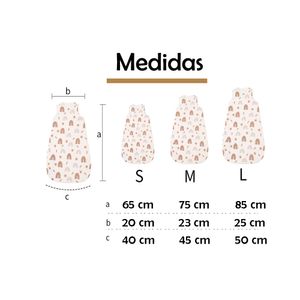 PIJAMA SACO DE DORMIR ALGODON BAMBU TALLA L (HASTA 95 CM) P3064