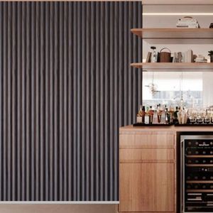 Wall Panel por Unidad para Interior Concave Grueso Color Fresno Humo