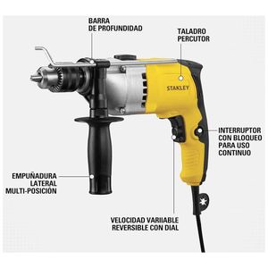 Taladro Percutor Eléctrico 12 800W STDH8013 Stanley