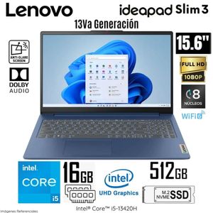 Laptop Lenovo Ideapad Slim 3 Intel Core i5-13420H 16GB RAM 512GB SSD 15.6" FHD - ABYSS BLUE