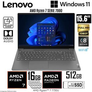 Laptop Lenovo V15 G4 ABP AMD Ryzen 7-7730U 16GB RAM 512GB SSD 15.6" FHD WIN 11 - 82YY002YLM
