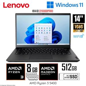 Laptop Lenovo K14 G1 (21CUS0PT00) AMD Ryzen 3-5400 8GB RAM 512GB SSD 14" FHD WIND11