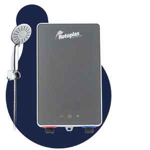Terma Eléctrica Instantánea New Compact Silver con Regadera Cromada