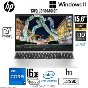 Laptop HP 250 G10 Intel Corei7-1355U 16GB RAM 1TB SSD 15.6" WIN 11 PRO (9S7D1LS#ABM) - Silver