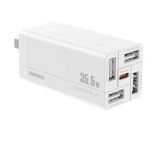 Cargador Remax RP-U66 35.5W USB-C PD + 4 USB-A - Carga Rápida