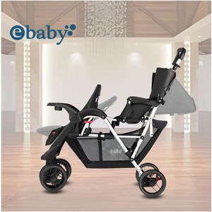 Coche Mellicero «TWIN DOUBLE STROLLER» Coffee