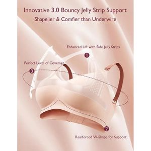 Momcozy | Brasier Lactancia con Banda Soporte Jelly Strip 3.0