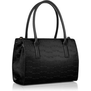 Nautica | Bolso Satchel Sandy Jr. con Asa Superior y Correa Crossbody Removible | Negro