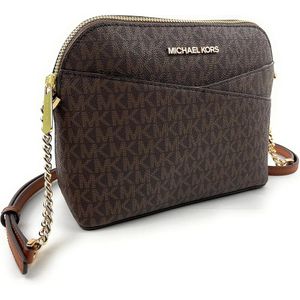 Michael Kors | Bolso de Cuero Jet Set Mediano Crossbody | Marrón