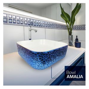 Bowl Rectangular Amalia Ocean - Stone
