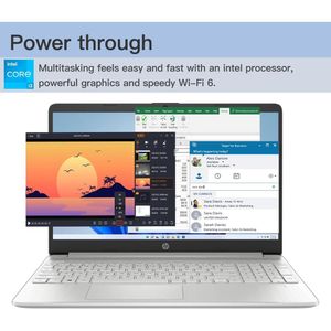 Laptop HP pantalla táctil 15.6" HD i3-1215U 16GB RAM 512GB SSD | Plateado - Teclado Inglés