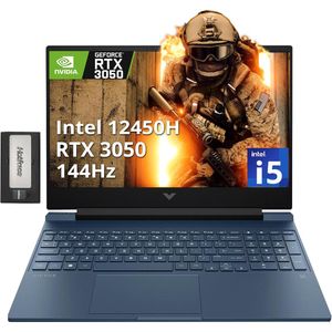 Laptop HP Victus 15.6" FHD 144Hz i5-12450H 16GB RAM 512GB SSD RTX3050 | Azul - Teclado Inglés