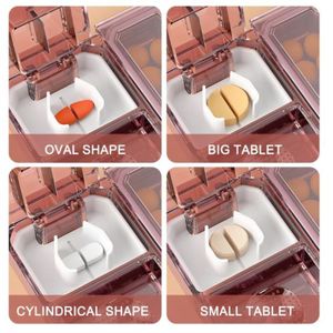 Organizador de píldoras de viaje Pastillero 3 en 1 - ROSADO