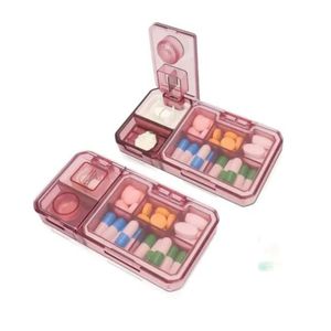 Organizador de píldoras de viaje Pastillero 3 en 1 - ROSADO