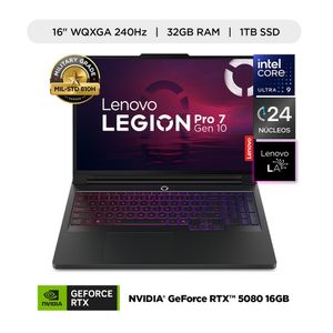 Laptop Lenovo Legion Pro 7 16IAX10H 32GB RAM 1TB SSD Eclipse Black