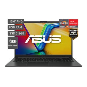 Laptop Asus Vivobook Go 15AMD Ryzen™ 5 7520U 15.6" 8GB RAM 512 SSD 512 SSD Negro