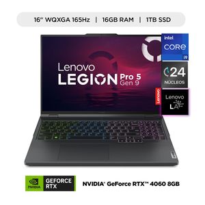 Laptop Lenovo Legion Pro 5i Intel Core i9 14900HX 16GB RAM 1TB SSD NVIDIA RTX 4060 8GB 16" WQXGA 165Hz