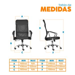Silla de escritorio Seul Negro Bonno
