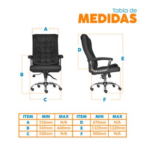 Silla de escritorio Shiny Negro Bonno