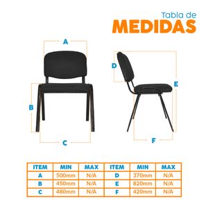 Silla de visita Isosceles Negro Bonno