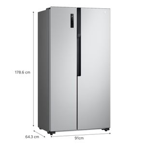 Refrigeradora LG LS51BPP Side By Side Smart Inverter 509L Plateado