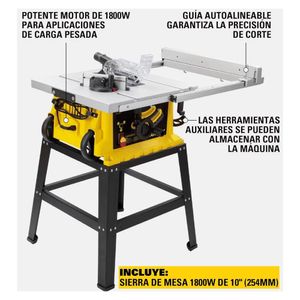 Sierra de mesa 1800 W, taladro percutor, atornillador de impacto, 20V