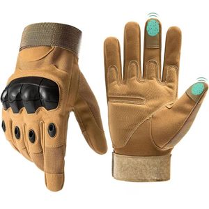 Guantes Táctico Militar de Dedo Completo para Moto, Gym, Ciclismo, etc Color Camel