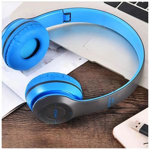 Audífonos Inalámbricos con Bluetooth P47 Azul